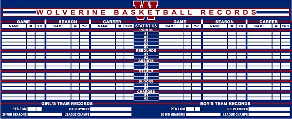 team sports record board